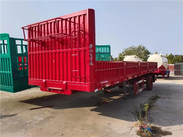 China Popular 3axles Side Wall Semi Trailer With Detachable Panel
